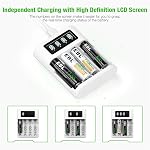 EBL Rechargeable AA Batteries (Pack of 8) 2800mAh with LCD & Individual Battery Charger for AA AAA Ni-MH Ni-CD