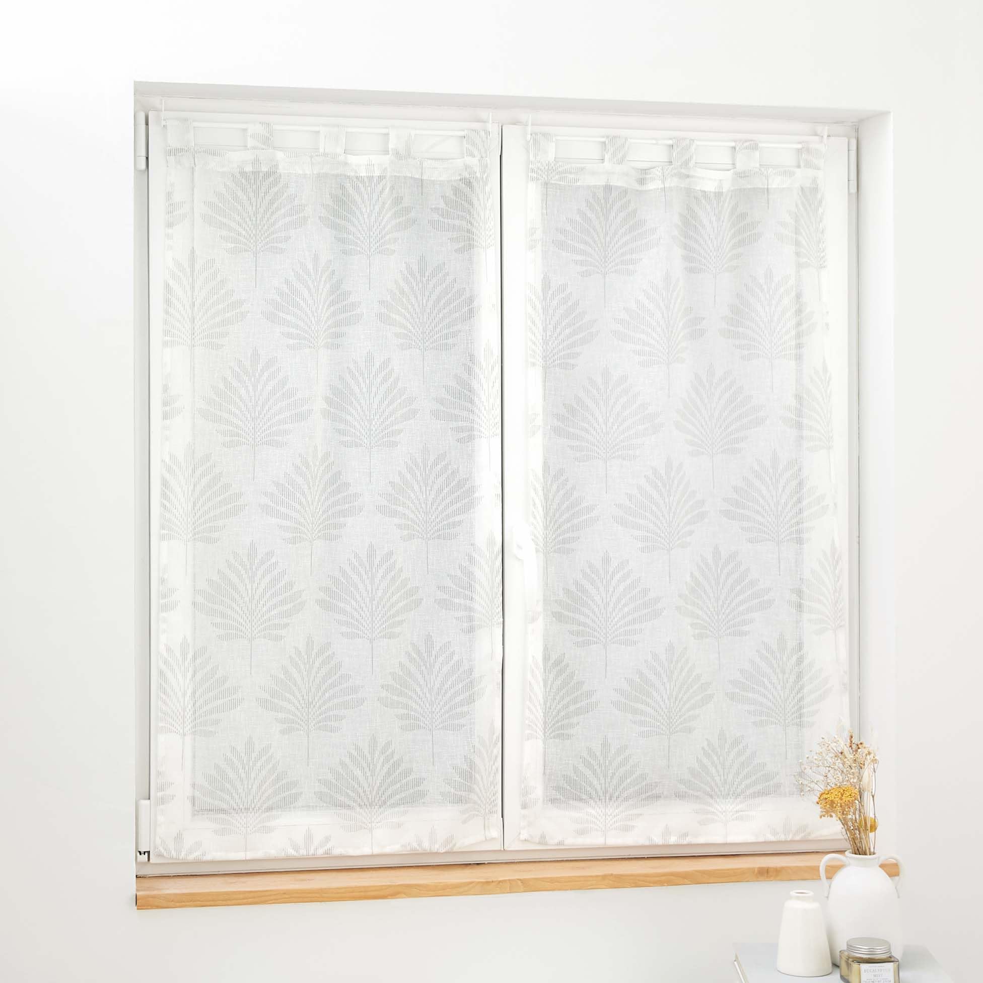 Soleil d'ocre Noemie Voilage, Navigare, Poliestere, Bianco, 140 x 250 cm
