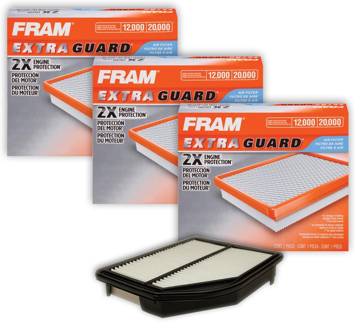 Fram CA11258 Extra Guard Panel Air Filters (3 Pack)