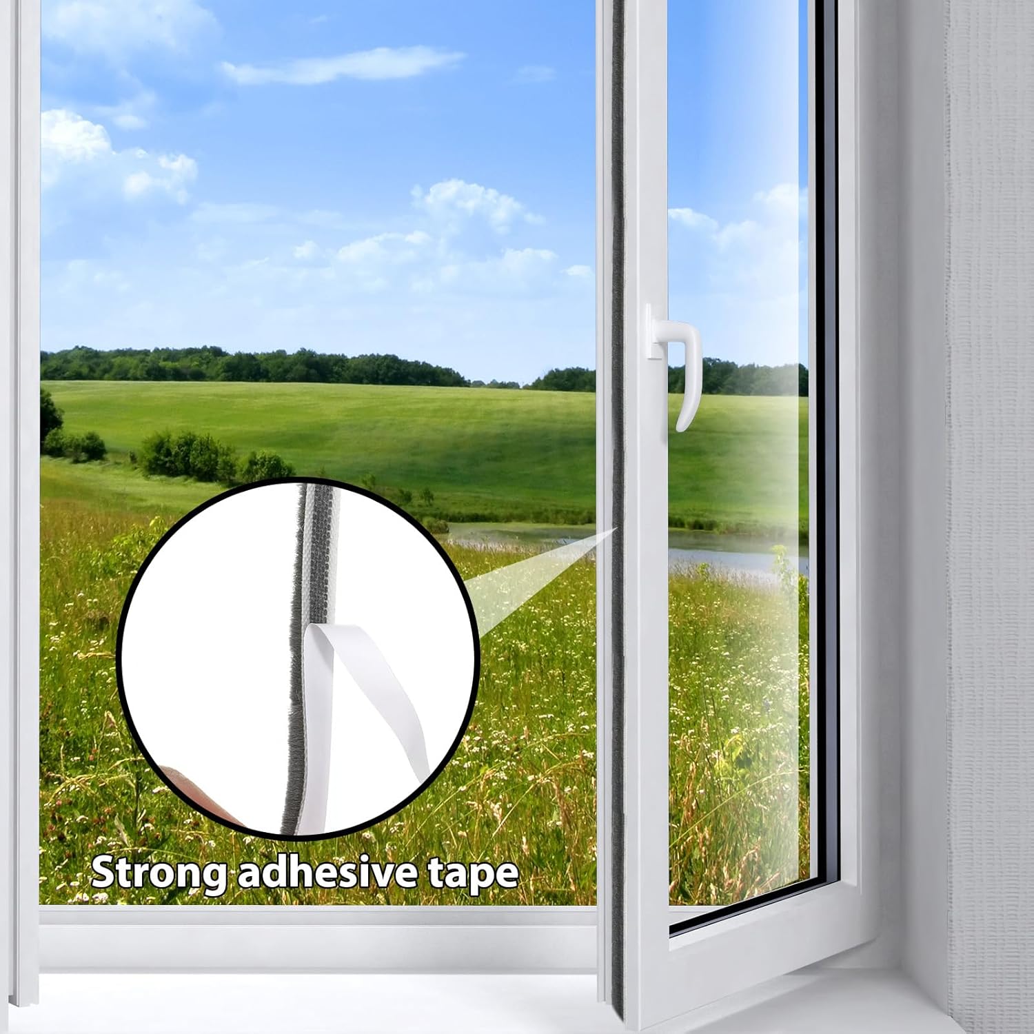33 Ft Self-Adhesive Window Insulation for Winter, 0.35x0.2 Gray Weather Stripping Door Seal Sliding Door Seal Felt Weather Stripping, Pile Self Adhesive Window Weather-Stripping for Draft Stopper