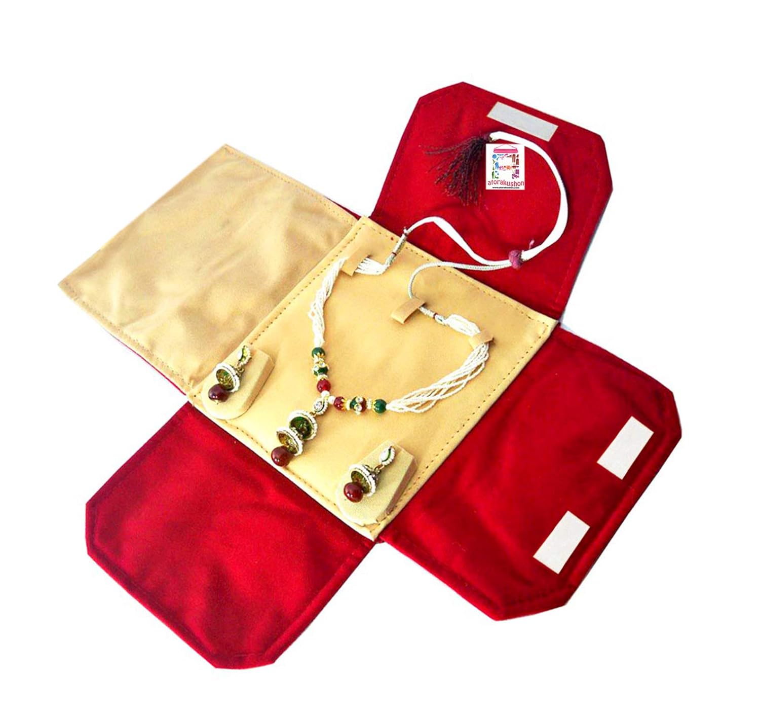 atorakushon® Velvet Necklace Pouch Jewellery Earring Organizer