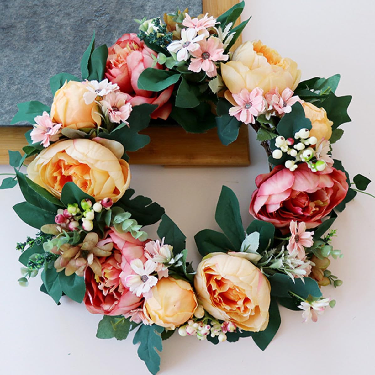 Guirnalda Simulada de Peonía Colgante para Boda, Decoración