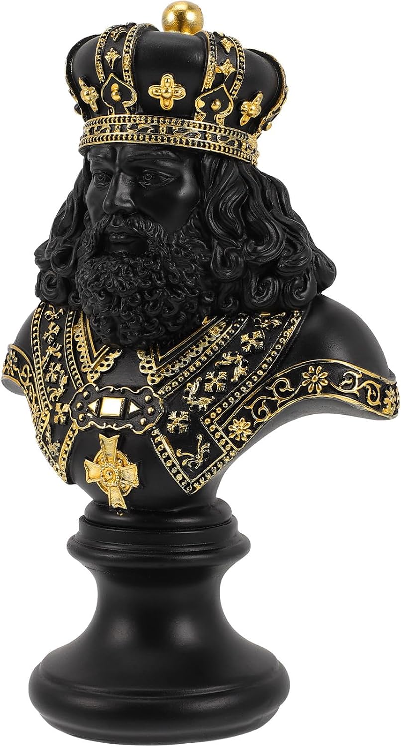 TEHAUX Creative Chess Bust Sculpture for Desktop Decor, Resin Statue