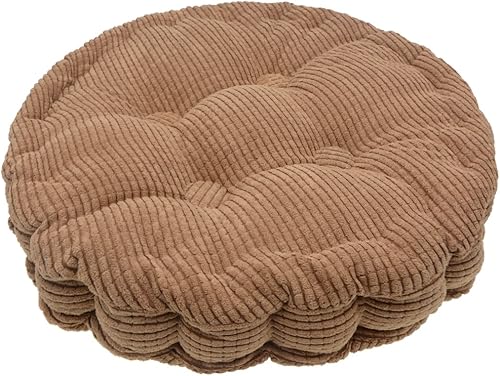 Miniatura 4 de Saim Almohada redonda de suelo para adultos, almohada de suelo de pana para meditación, cojín de asiento para sala de estar, balcón, tatami y yoga,