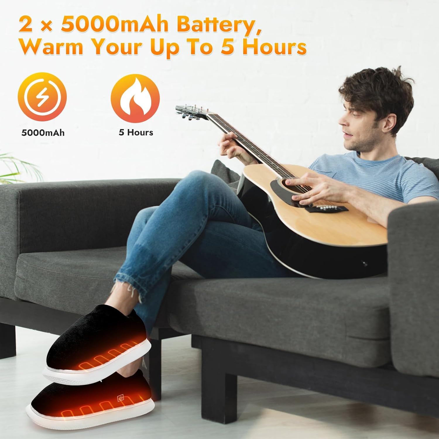 Biupky Heated Slippers In Use