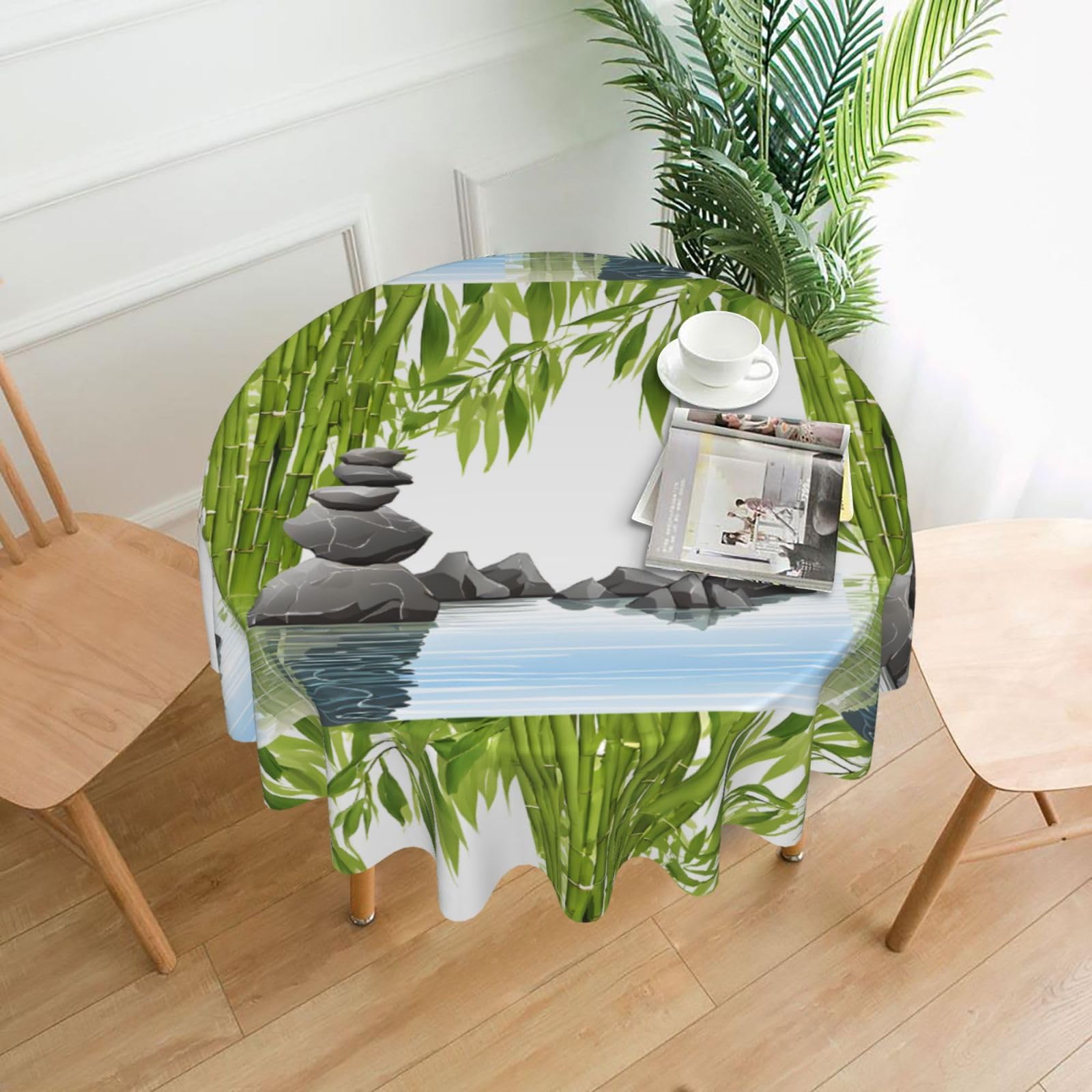 Nappe de table basse ronde lavable pour protéger contre les taches