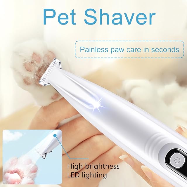 Foto 2 de 7 de SHUBEIEUMI Pelo Mascota Cortapelo, Silencioso Cortapelos para Perros y Gatos