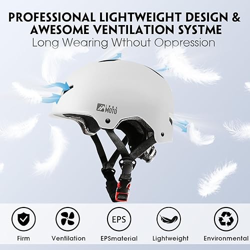 Miniatura 4 de Casco de patineta para adultos - Casco de seguridad certificado ajustable para patinaje, bicicleta, monopatín, ciclismo, patinaje, patinaje, cascos