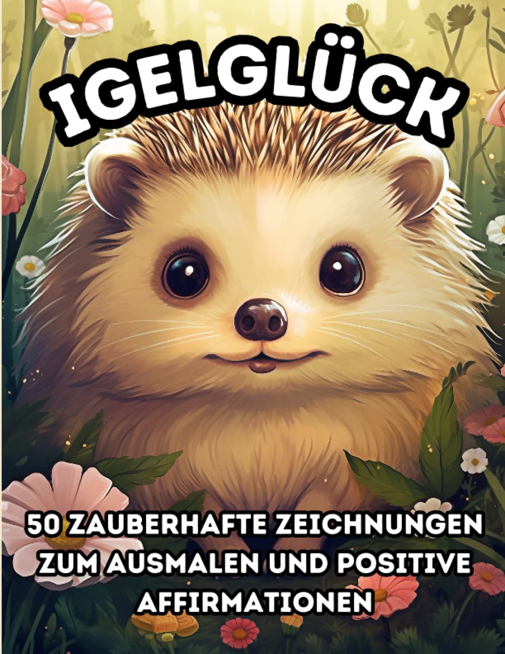 Malbuch 'Igelglück' – 50 Niedliche Igel-Motive Zum Ausmalen Mit Positiven Affirmationen Für Kinder