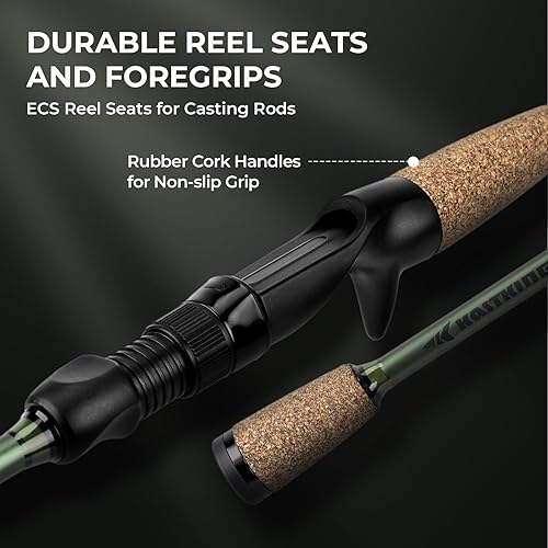 Miniatura 8 de KastKing Spartacus II Twin-Tip - Caña de pescar y carrete, combo de giro y lanzamiento, combo de cañas de pescar y carretes, blanks de grafito