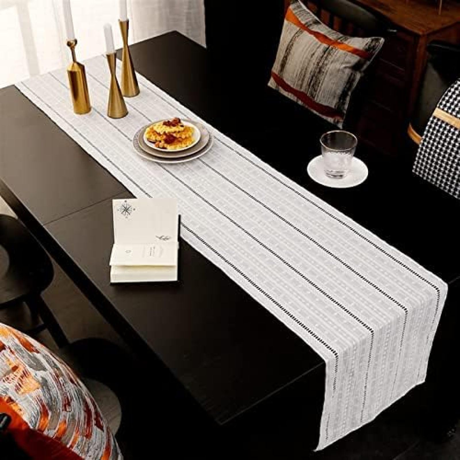Runner da Tavolo Creativo ed Elegante, Decorazione per Feste, in Pizzo Ricamato, con Colori Vivaci, in Poliestere, per Cucina e casa (33 x 160 cm, 280 cm, 240 cm, 200 cm, 33 x 180 cm)