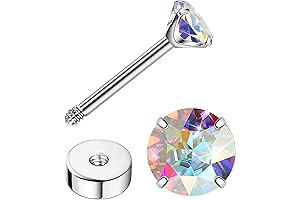 Enticera Flat Diamond Stud Earrings: Shimmering Elegance for Sensitive Ears