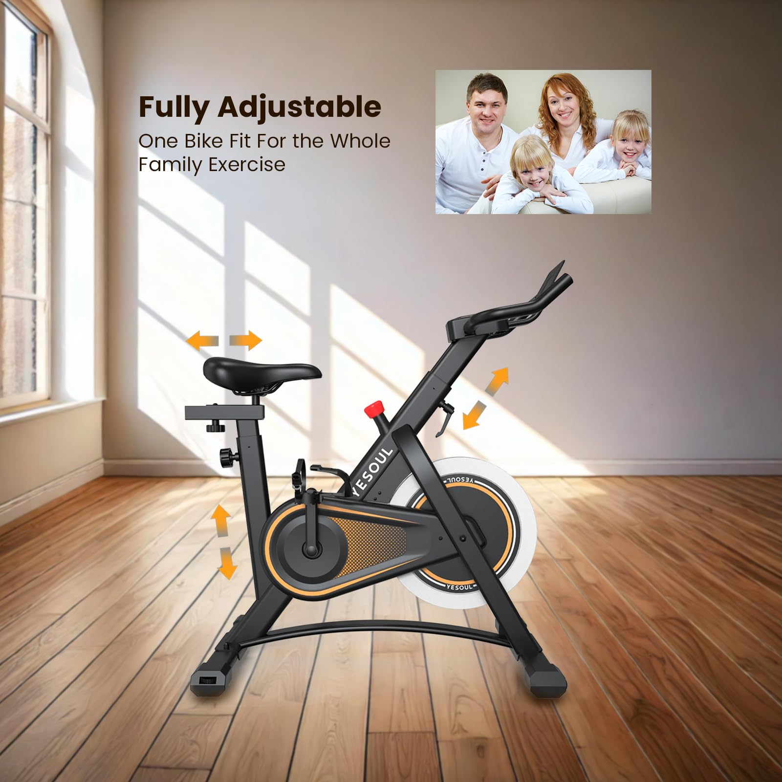 Yesoul A1 smart cyclette da casa con volano, cyclette per casa con cuscino morbido, cyclette spinning con schermo LED, corsi privati APP, bici da spinning per allenamento