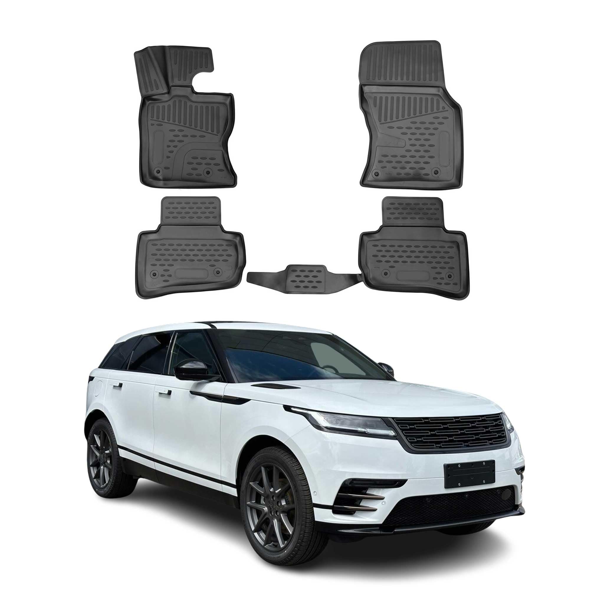OMAC Auto-Fußmatten Schwarz (4 St) für Land Rover Range Rover Velar L560 2017-2025