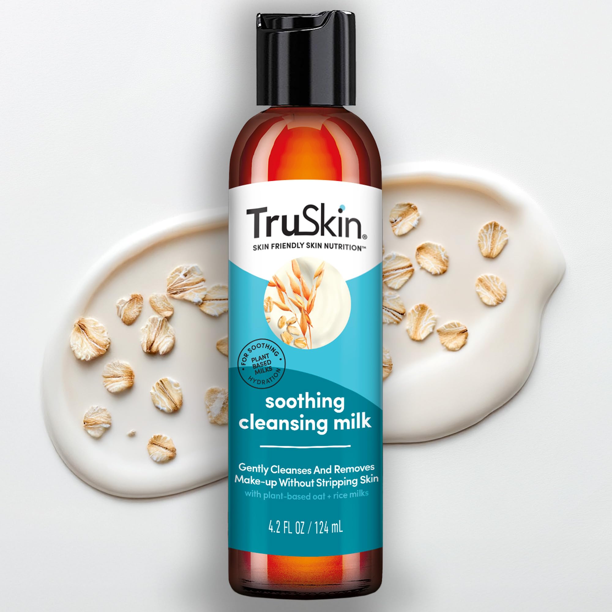 Soothing Cleansing Milk - Gentle Facial Cleanser with Rice & Oat Milk, Hyaluronic Acid - Removes Make-Up Without Stripping Sensitive Skin