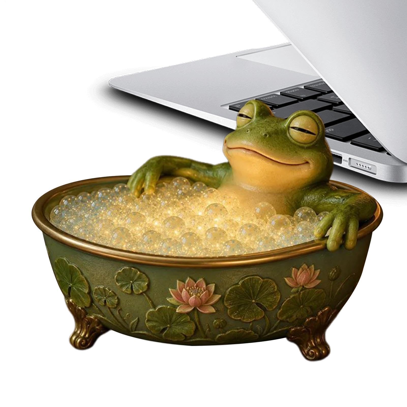 Figurines de petits animaux | Statue de bain moussant lumineuse pour dortoir et salon