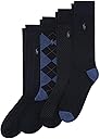 POLO RALPH LAUREN Men's Assorted Pattern Dress Crew Socks (4-Pack)