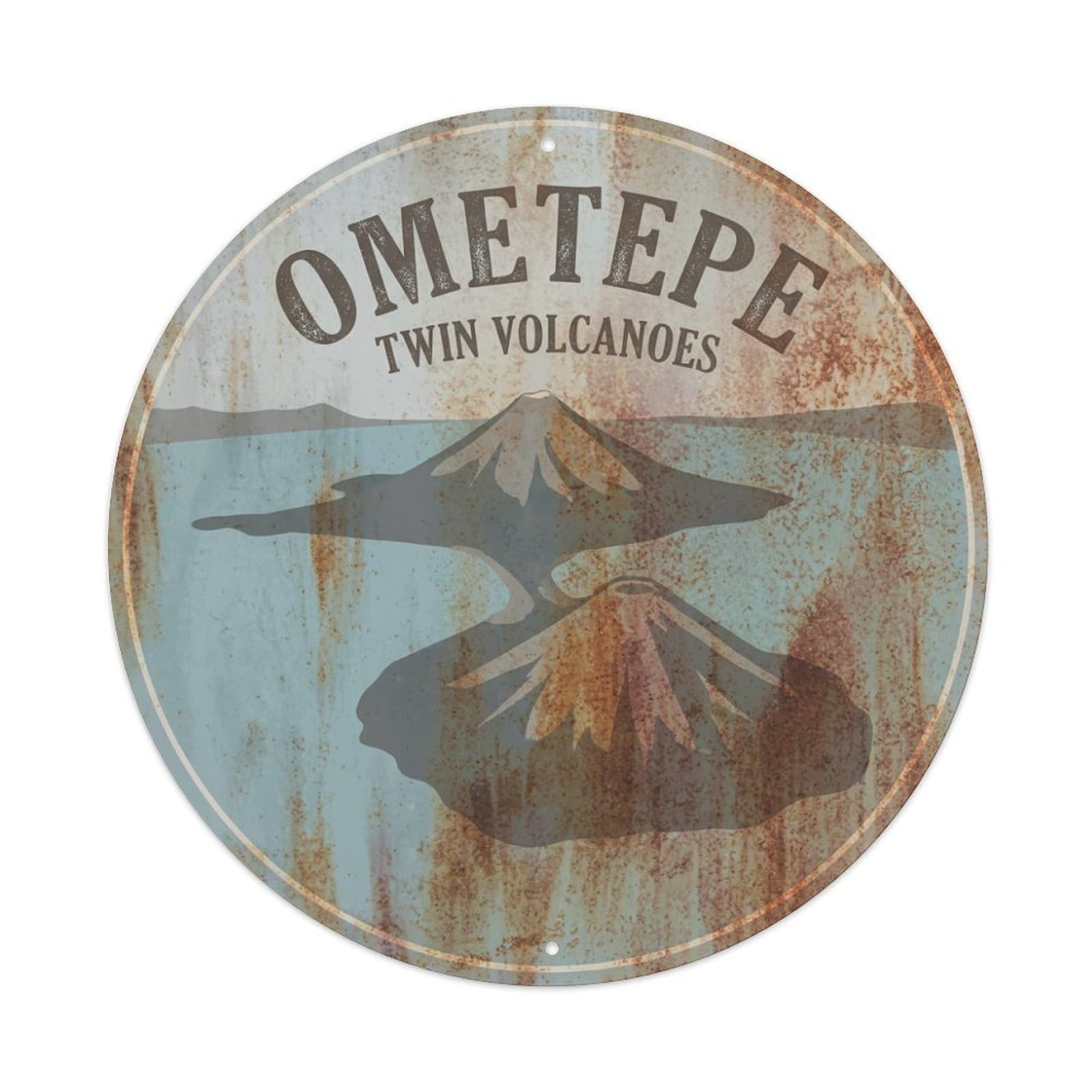Travel Vintage Nicaragua Ometepe Metal Tin Sign