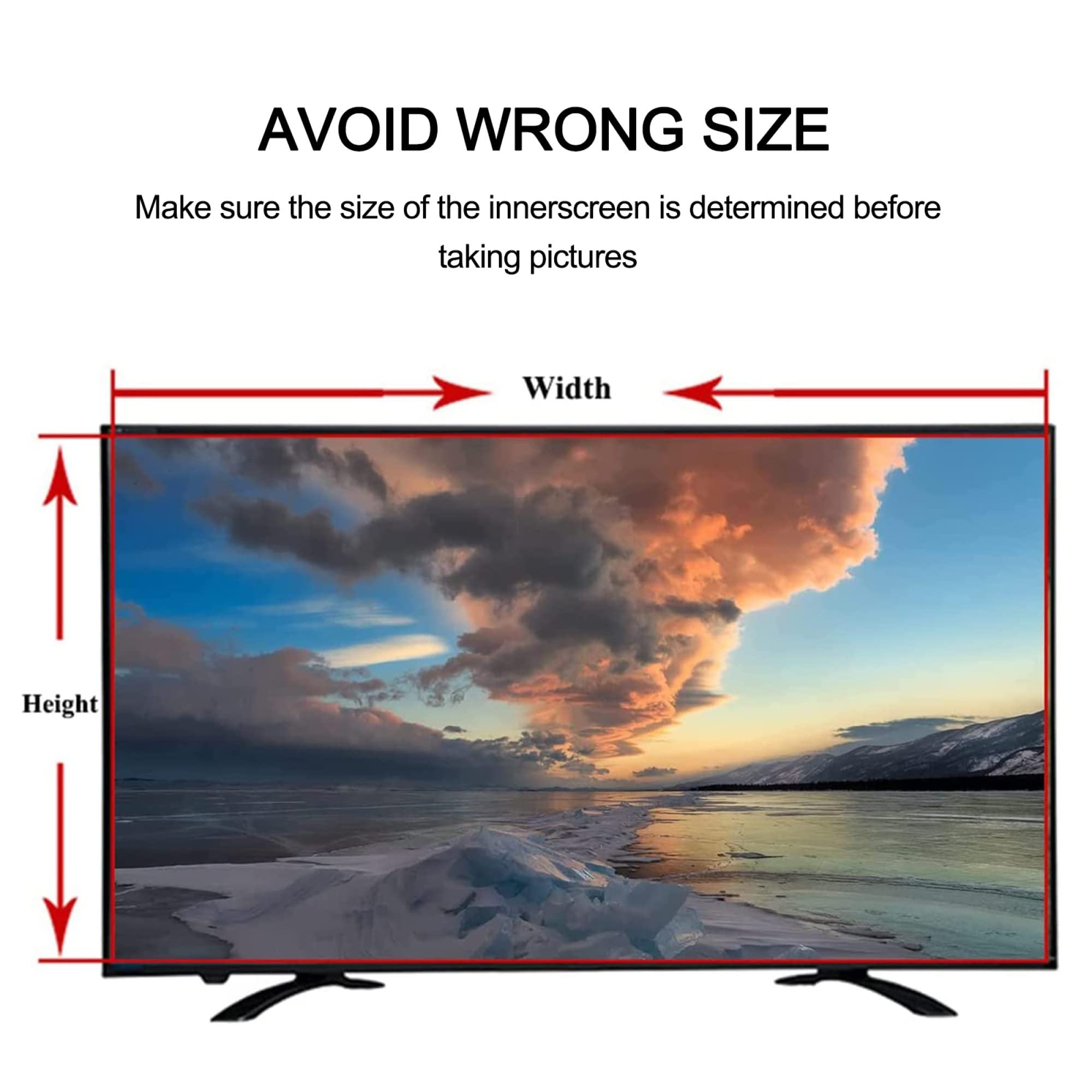 Protector De Pantalla De TV LCD De Protección Radiológica, Película Protectora Antideslumbrante Mate 4H Tasa De Anti-Reflejo Hasta 90% Para HDTV LCD LED 4K OLED Y QLED / 60 in 1327 X 749mm / Blue