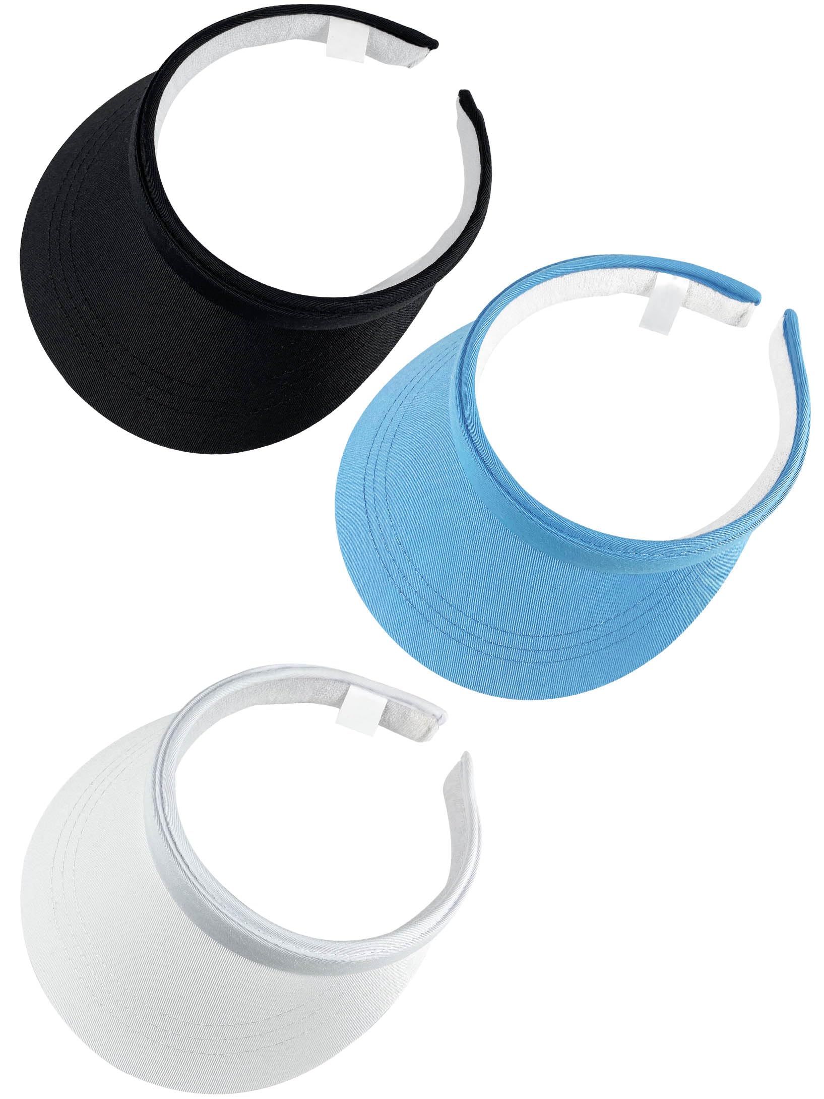 Ydocqli3 Pack Sports Sun Visor Hat Women Men Adjustable Clip On Visors Outdoor Golf Beach Cap