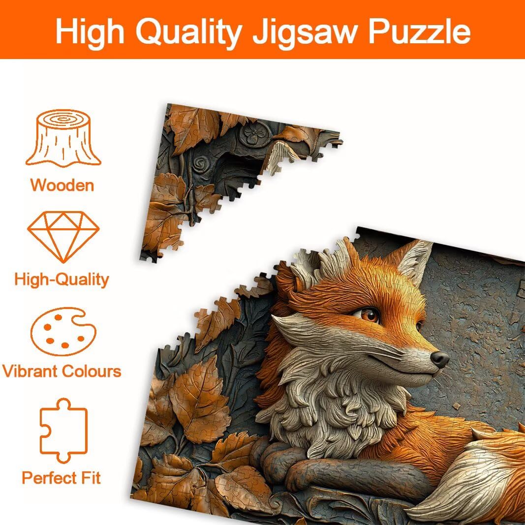 Puzzle Volpe, Puzzle 2000 Pezzi Adulti per Decor, Regalo Donna/Uomo -8992