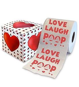 Printed TP Love Laugh Romantic Toilet Paper &ndash; Funn
