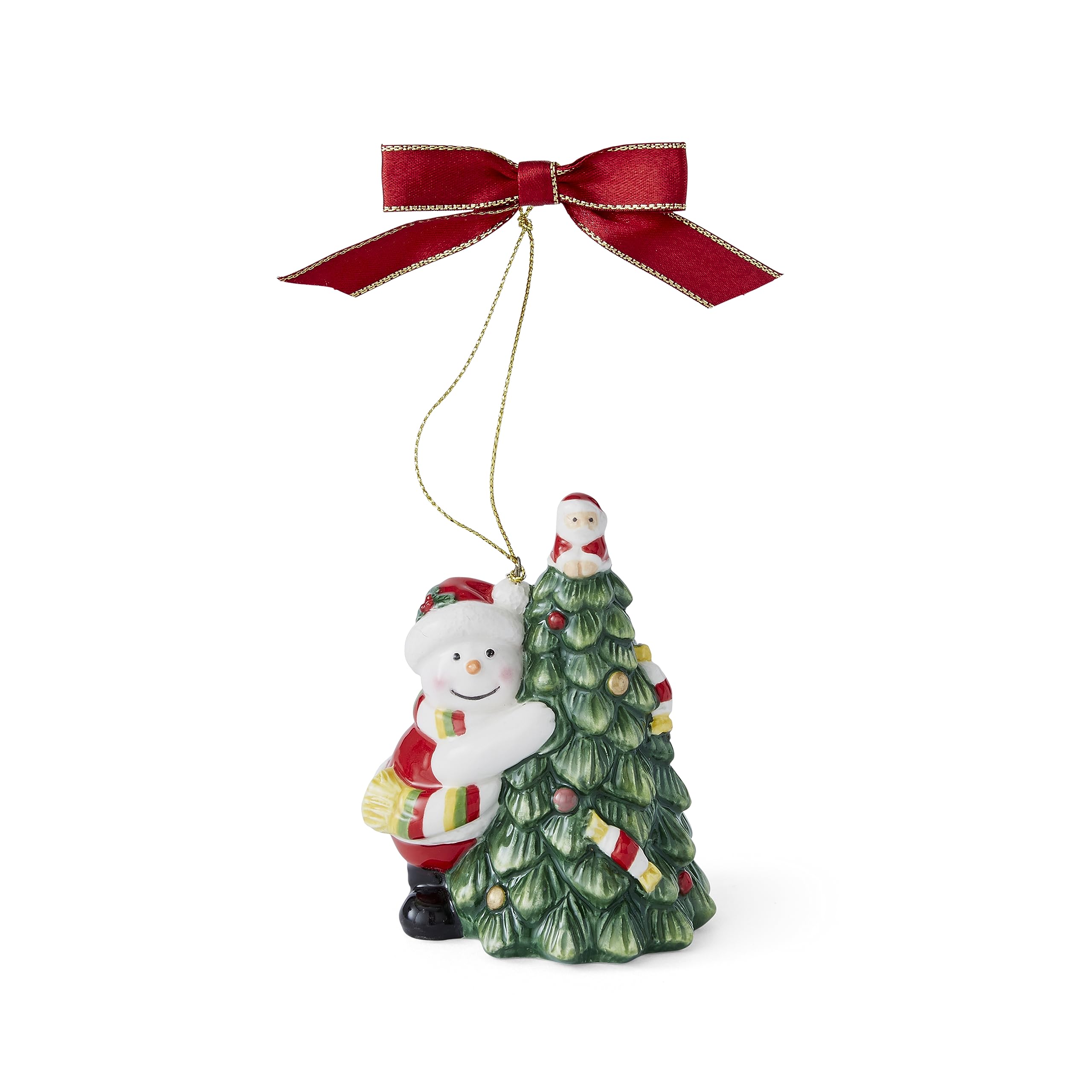 Spode Christmas Tree Tree Hugger Snowman Ornament Single