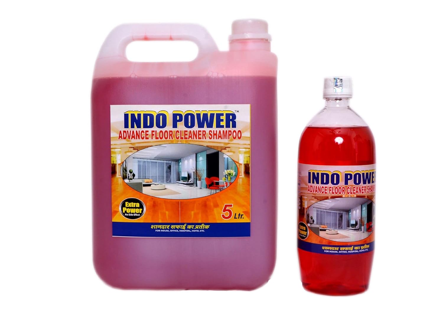 INDO POWER® J113-ADVANCE FLOOR CLEANER SHAMPOO ROSE (1ltr.+ 5ltr ...