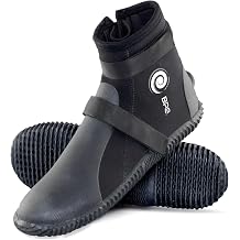 BPS 3mm 5mm 7mm Neoprene Dive Boots with Anti-Slip Hard Sole - Men & Women Wetsuit Shoes for Water Sports - Scuba Diving, Snorkeling, Surfing, Canyoning, Paddleboarding & Rafting