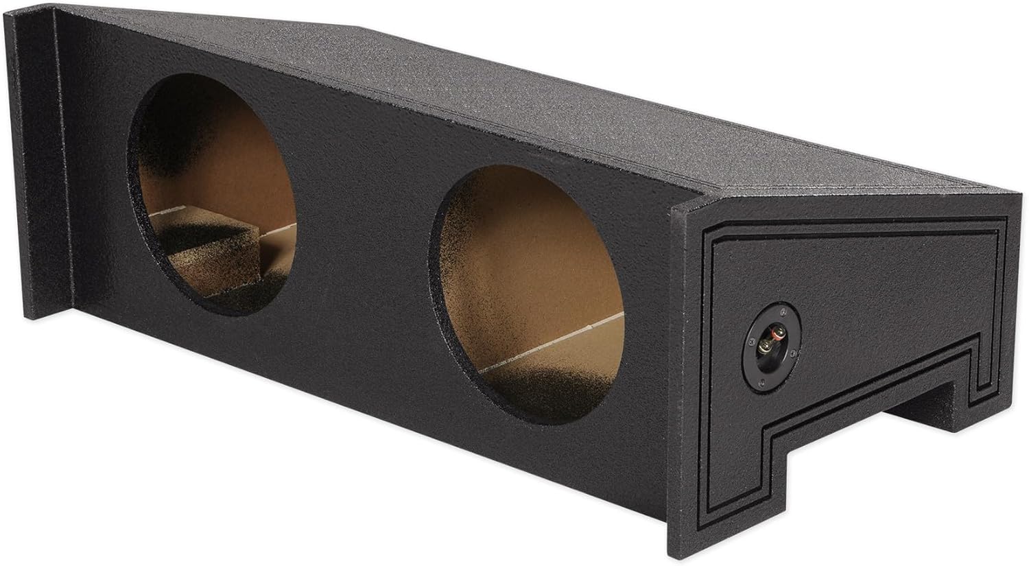 Rockville RQJ10D Dual 10" Sealed Subwoofer Enclosure Box for Jeep Wrangler CJ5 CJ7 YJ TJ JK, Bedliner Spray, Waterproof MDF, Made in USA, Fits Behind Rear Seat, 2 Subs