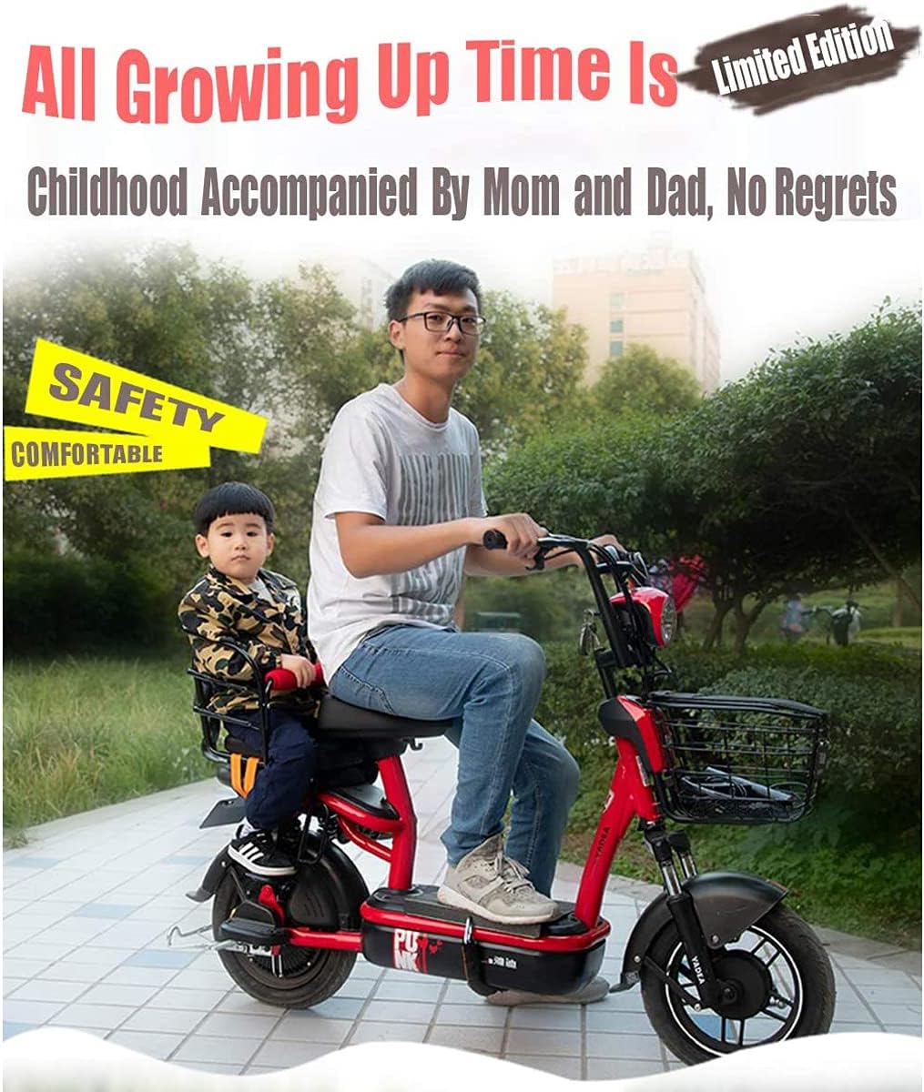 Rear Rack Mounted Child Bike Seat, Bicycle Baby Kids Rear Seat with Cushion & Back Rest Foot, Easy to Use and Installation