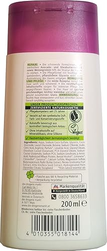 Miniatura 2 de Alverde Natural Cosmetic Champú reparador de aguacate y manteca de karité, sin silicona, sin prueba en animales, vegano, 6.8 fl oz