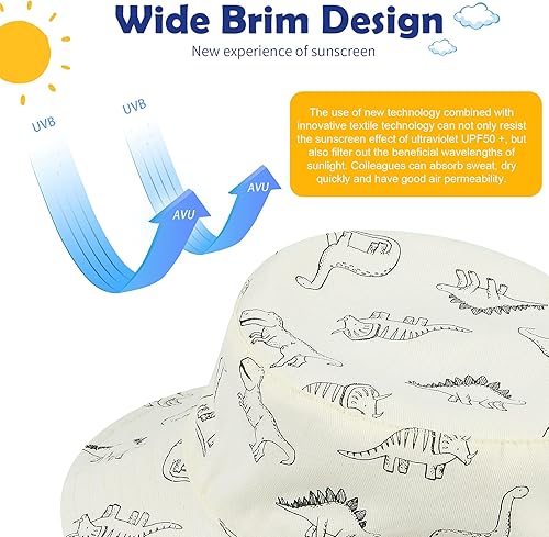 Miniatura 3 de Durio Sombrero para el sol para bebé, sombrero de playa de verano, UPF 50+, protección solar, sombreros para niños, regalos para niños y niñas,