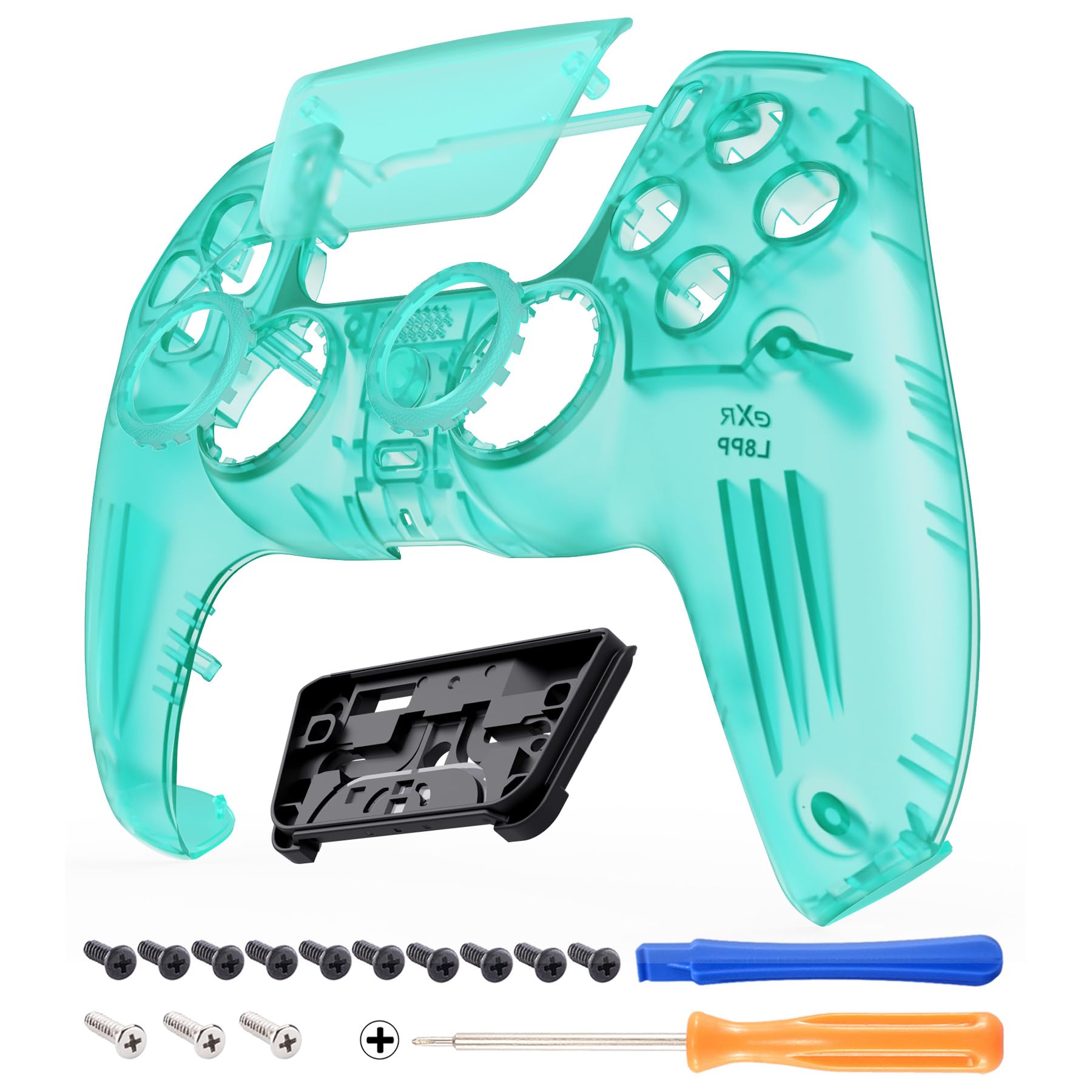 eXtremeRate Luna Rediseñado Carcasa Frontal con Panel Táctil Compatible con ps5 BDM-010 BDM-020 BDM-030 BDM-040 Carcasa Delantera Placa Frontal Funda Portectora(Fibra de Carbono Blanco) — view 16