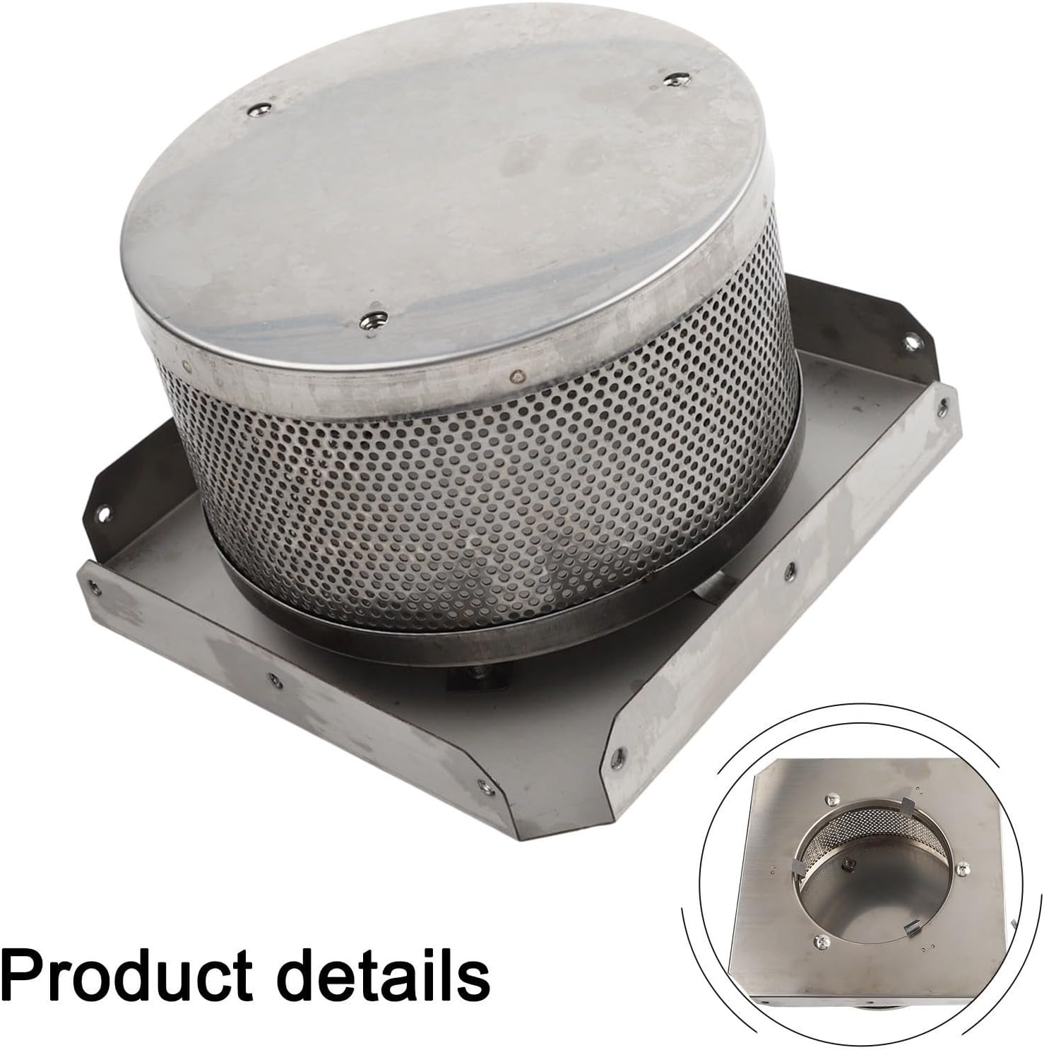 7 Inch 304 Stainless Steel Emitter Screen Base For Pyramid Patio Heater, Replacement Part Fits Most 4-Sided Propane Glass Tube Outdoor Heaters (10cm)
