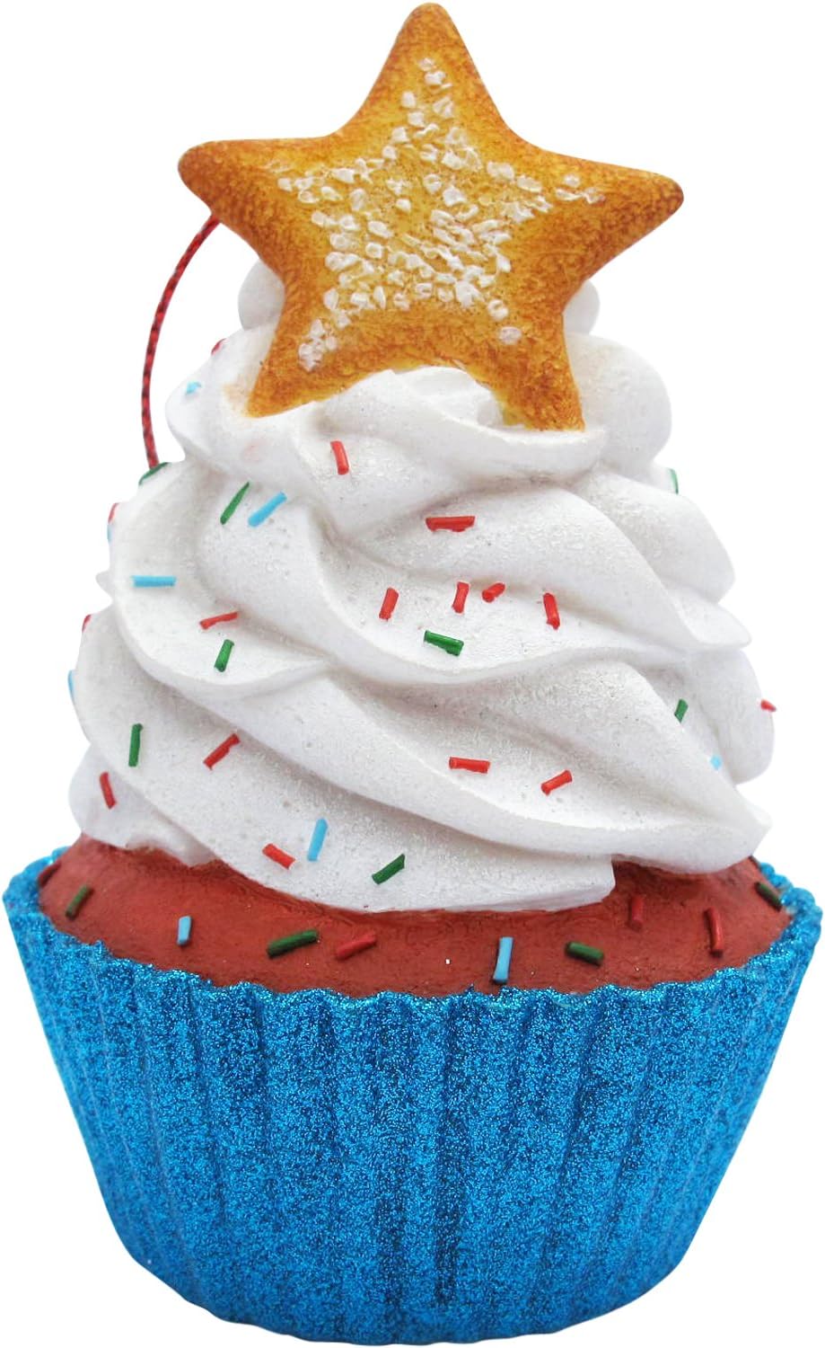 Jillson Roberts White Star Top Cupcake Christmas Tree Ornament