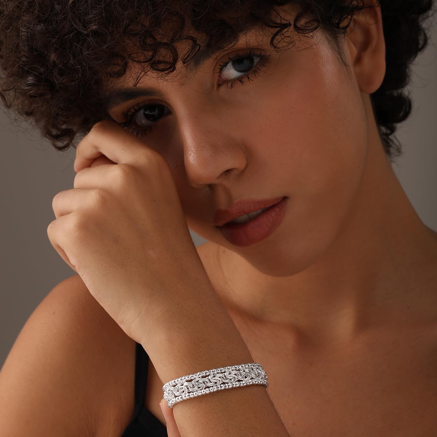 LeCalla Italian 925 Sterling Silver Byzantine Bracelets for Women | Handmade Classic Byzantine Link Chain Bracelet Jewelry Gift for Her Mom Wife