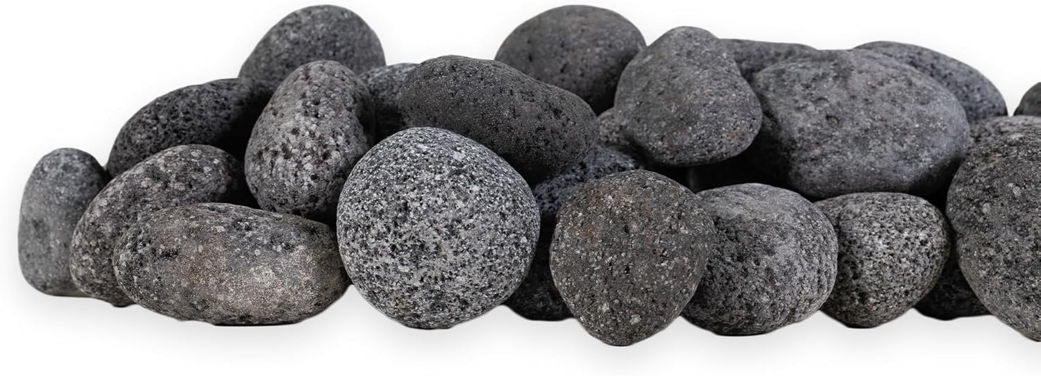 Starfire Designs Outdoor Rolled Lava Rock | Use in Fireplace or Fire Pit | Outdoor & Indoor Volcanic Rock for Natural Gas or Propane Fires | Decorative Landscaping | 10 lb Bag | 1" - 2" Diameter