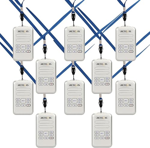 Retevis RT20 Mini Walkie Talkie, Walkie Talkies portátiles con cordón, manos libres, USB-C, FM, radio bidireccional recargable para adultos,