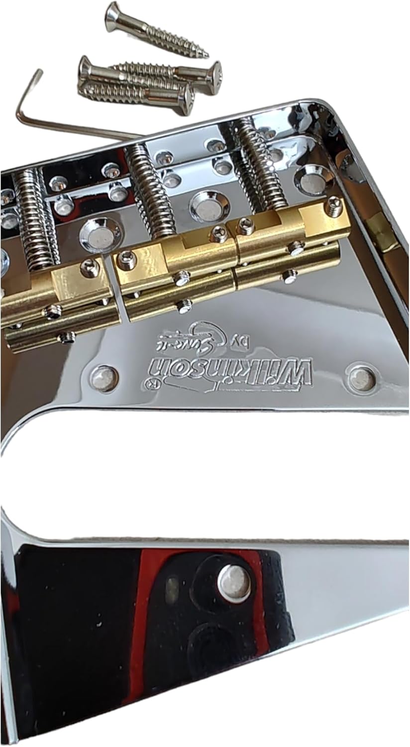 Wilkinson Bridge WTB Telecaster Brass Saddle - Chrome