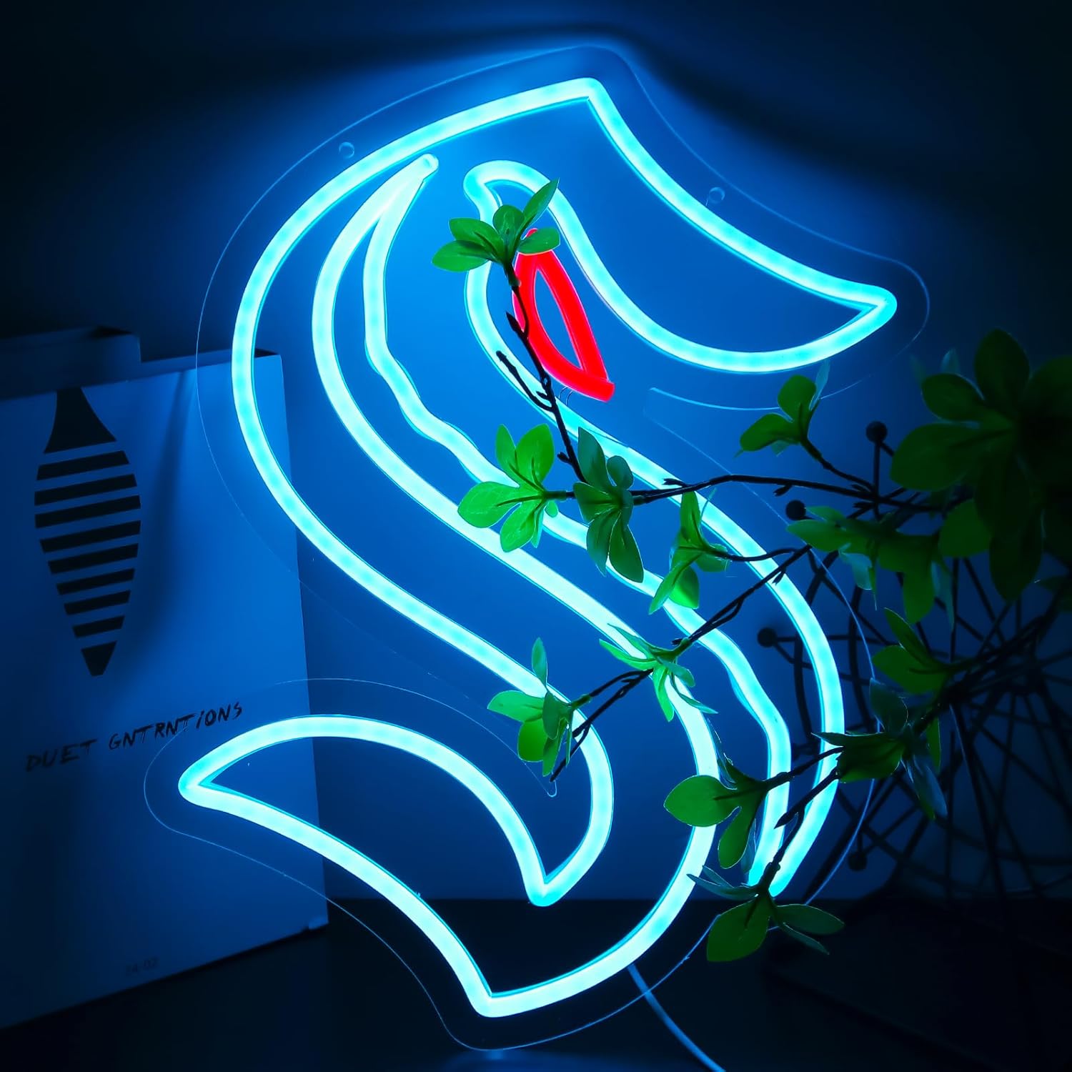 Hockey Neon Sign, 14.9 * 10.7 Inch Sport Team Led Neon Light, Powered by USB Wall Decor Aesthetic, Sports Neon Signs for Bedroom, Bar, Dorm Room, Party,Game Room Decor