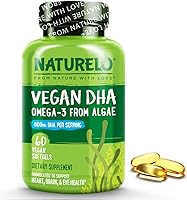 Vista 9 de NATURELO DHA vegano, suplemento vegano de Omega 3, 120 cápsulas blandas, apoya la salud del cerebro/corazón/ojo, complementa vitaminas prenatales