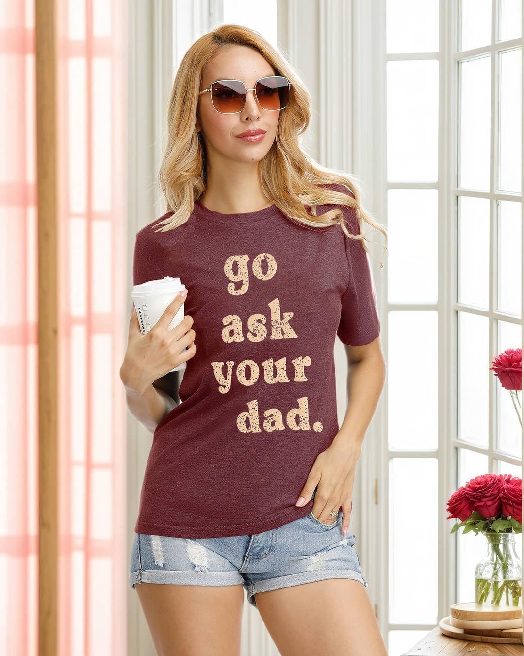 IRISGOD Womens Mom Shirt Summer Funny Short Sleeve Mommy Graphic Tees T-Shirts - Image 3