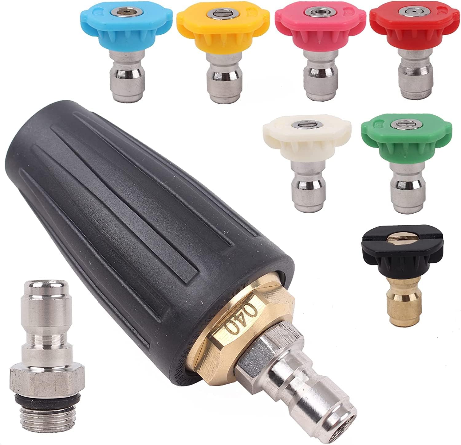 WEEMAGIC 4000PSI Pressure Washer Turbo Nozzle Tool 1/4'' Quick 360