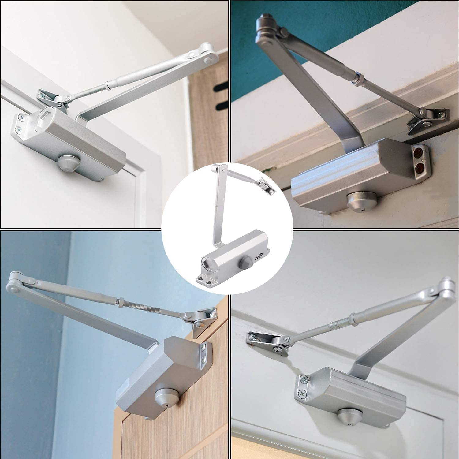 GOTOTOP Cierrapuertas Automático Hidráulico Ajustable, Puerta de Cierre Lento, Ideal para Uso Residencial y Comercial
