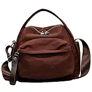 Fozehlad Waterproof Nylon Crossbody Bag for Women, Lightweight Tote Bag with Top Handle, Multiple Pockets Bag with Zipper