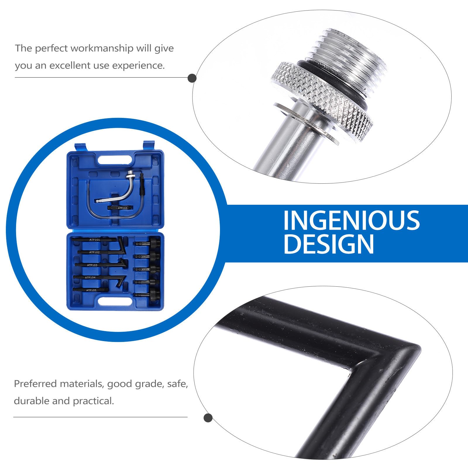 1ensemble Adaptateur Remplissage Transmission Métallique Kit pour Boîte Automatique Atf Compatible Plupart des Véhicules
