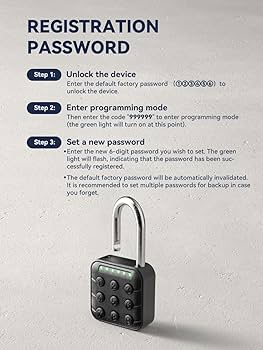 NexusLab High-Security 6 Digit Combination Padlock: IP67