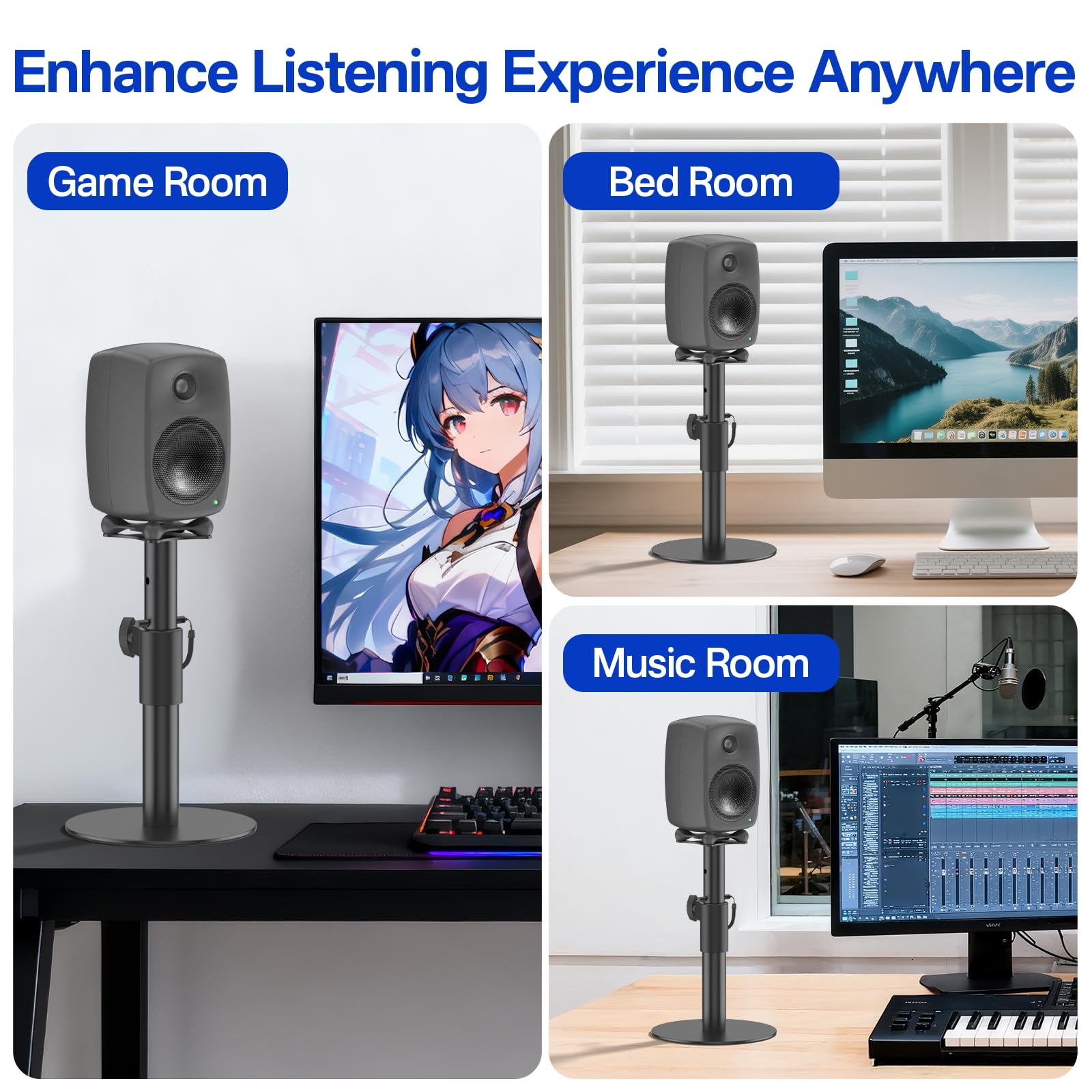 Amazon | Genelec G3/8030C/8330A用高さ調節可能なデスクトップ