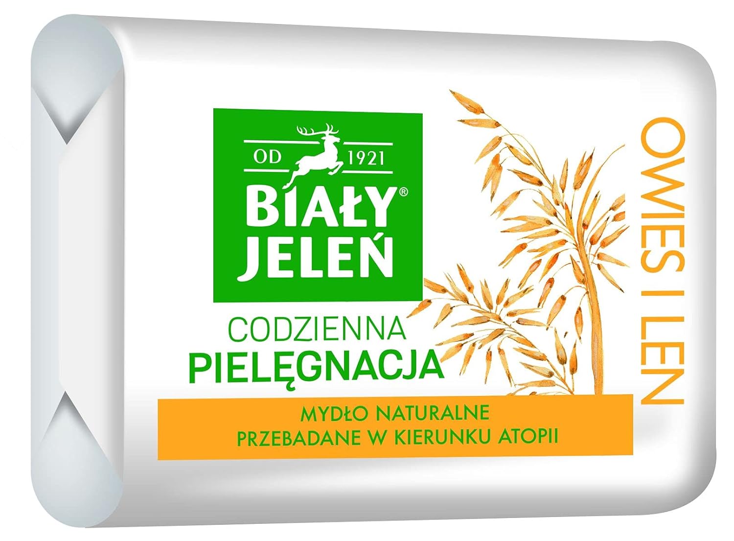 BIALY JELEN PREMIUM - Hypoallergenic bar soap with oats extract - 100g by BIALY JELEN